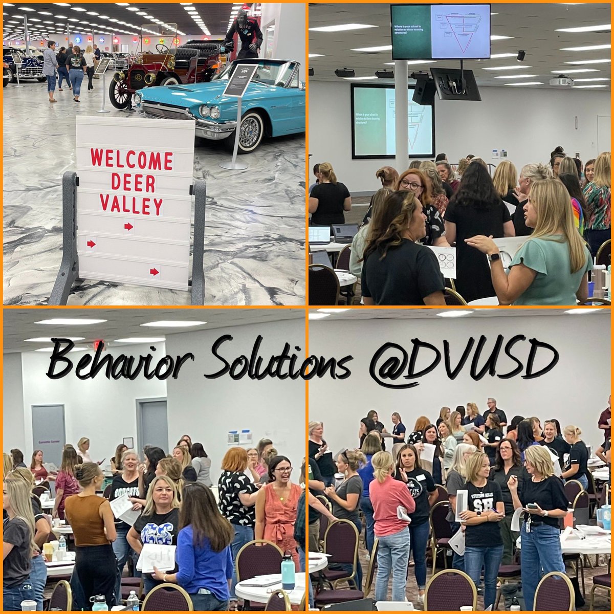 tony_galietti's tweet image. Tier 1 Behavior Teams from all @DVUSD campuses and departments came together today to learn how to problem solve and implement #behaviorsolutions @JohnHannigan75 @Jess_hannigan at the @MartinAutoInc Museum @AdminLeadServe @dvusdplc @DrFinchDVUSD