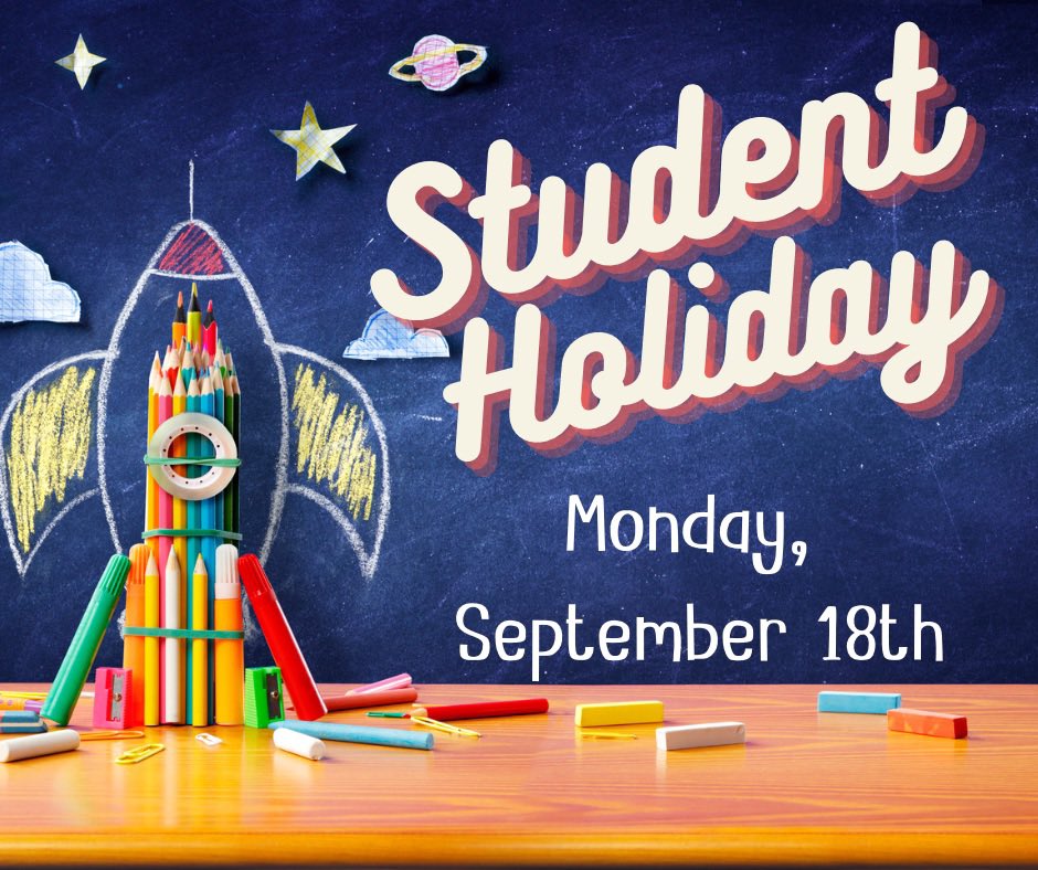 SSAISDFivePalms's tweet photo. No school Monday, Sept. 18th. 
Have a great weekend!

No habrá clases el lunes 18 de septiembre.
¡Ten un excelente fin de semana! https://t.co/OutbA3cnxl