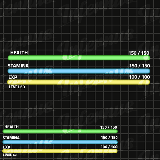 InfernusDEVS's tweet photo. Some bars I made for fun! #RobloxDev #ROBLOX  #robloxui #infernuscooks #animegameui https://t.co/YefnUHXEHs