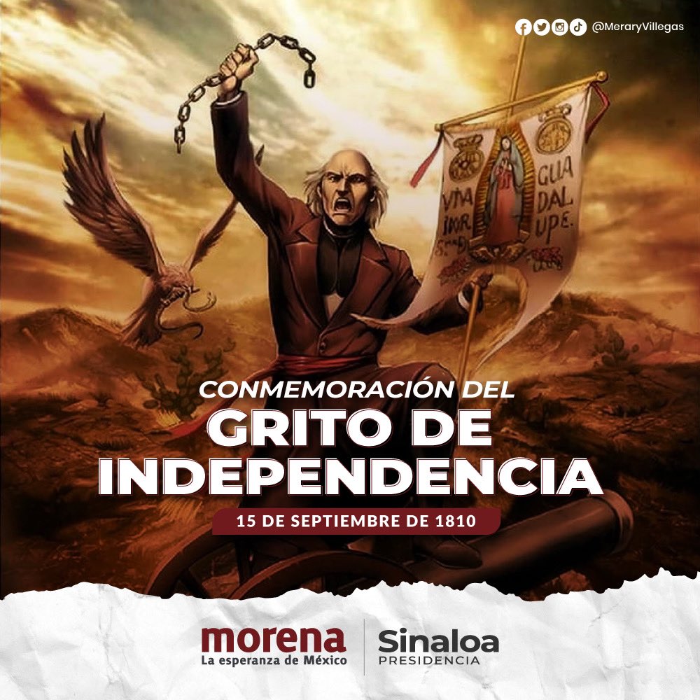 MeraryVillegas's tweet photo. Hoy, recordamos a las y los heroes que nos dieron patria y soberanía popular.

¡Qué Viva México!

🇲🇽❤️

#ConElAmorDelPueblo 
#MorenaSinaloa https://t.co/xkHNPJ2Rq5