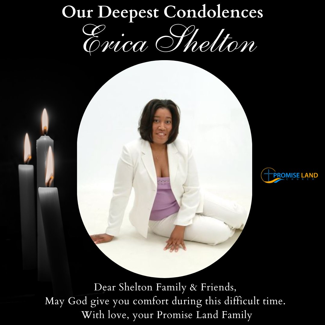 It is with great sadness we announce the passing of Pastor Shelton's beloved sister, Erica Shelton. Please keep the Shelton Family and Friends in your thoughts and prayers. #deepestcondolences #prayingforgodscomfort