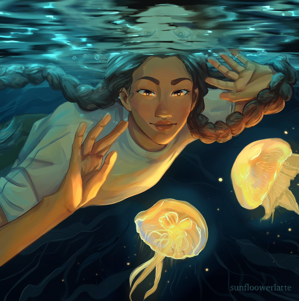 sunfloowerlatte's tweet photo. nona + her jellyfish :3 #TheLockedTomb https://t.co/ckLEU6EYh4