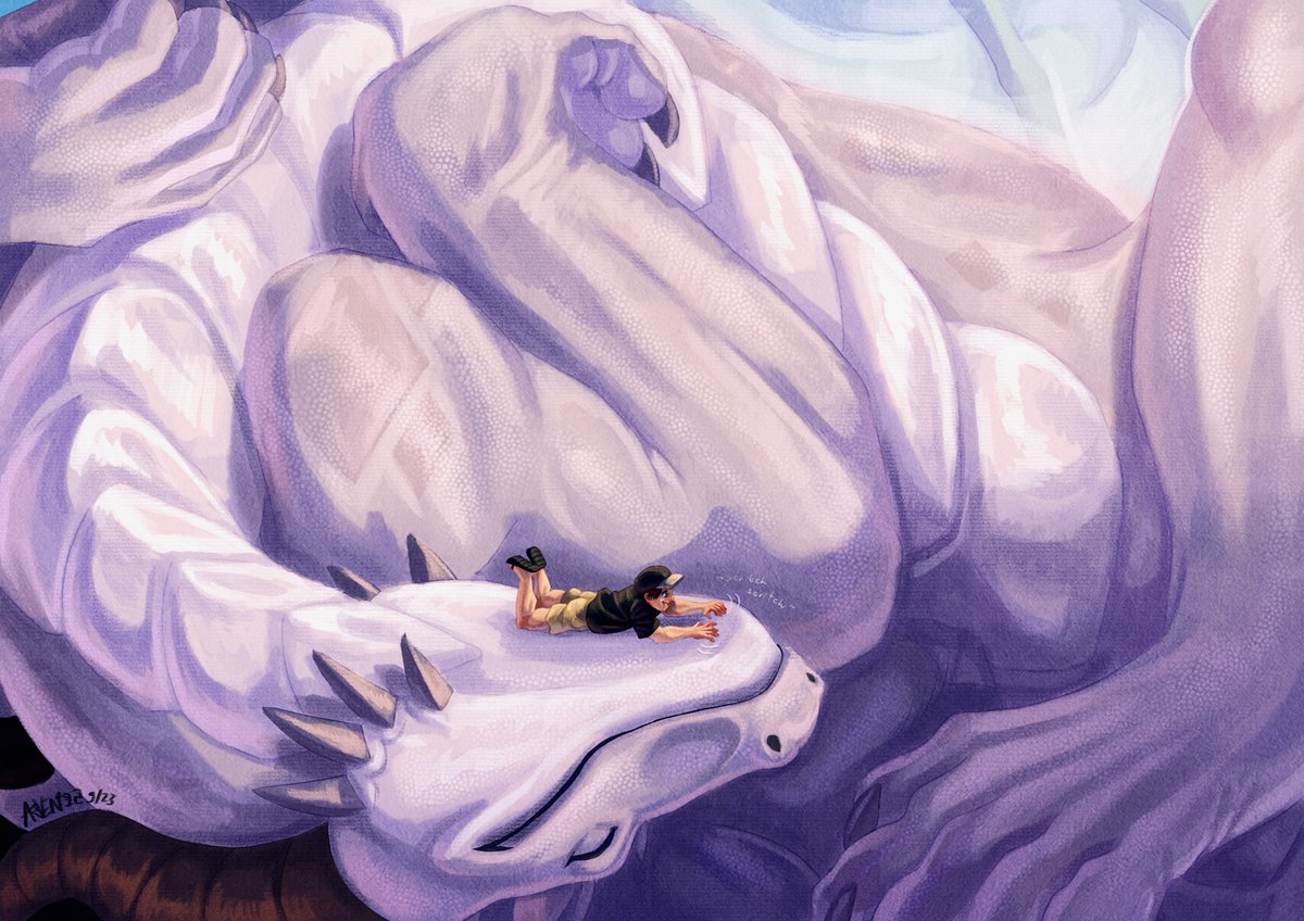 Panthera_Arven's tweet photo. "Chin Scritches", extra large Patre0n reward for wonderful supporter @emiempress and their partner! ❤️
- 
All Patre0n art rewards are SOLD OUT! Thank you! I still greatly appreciate donations if you're feeling generous, it helps tons! Link in my bio!  
#dragons #dragon https://t.co/ogIspfnvNH