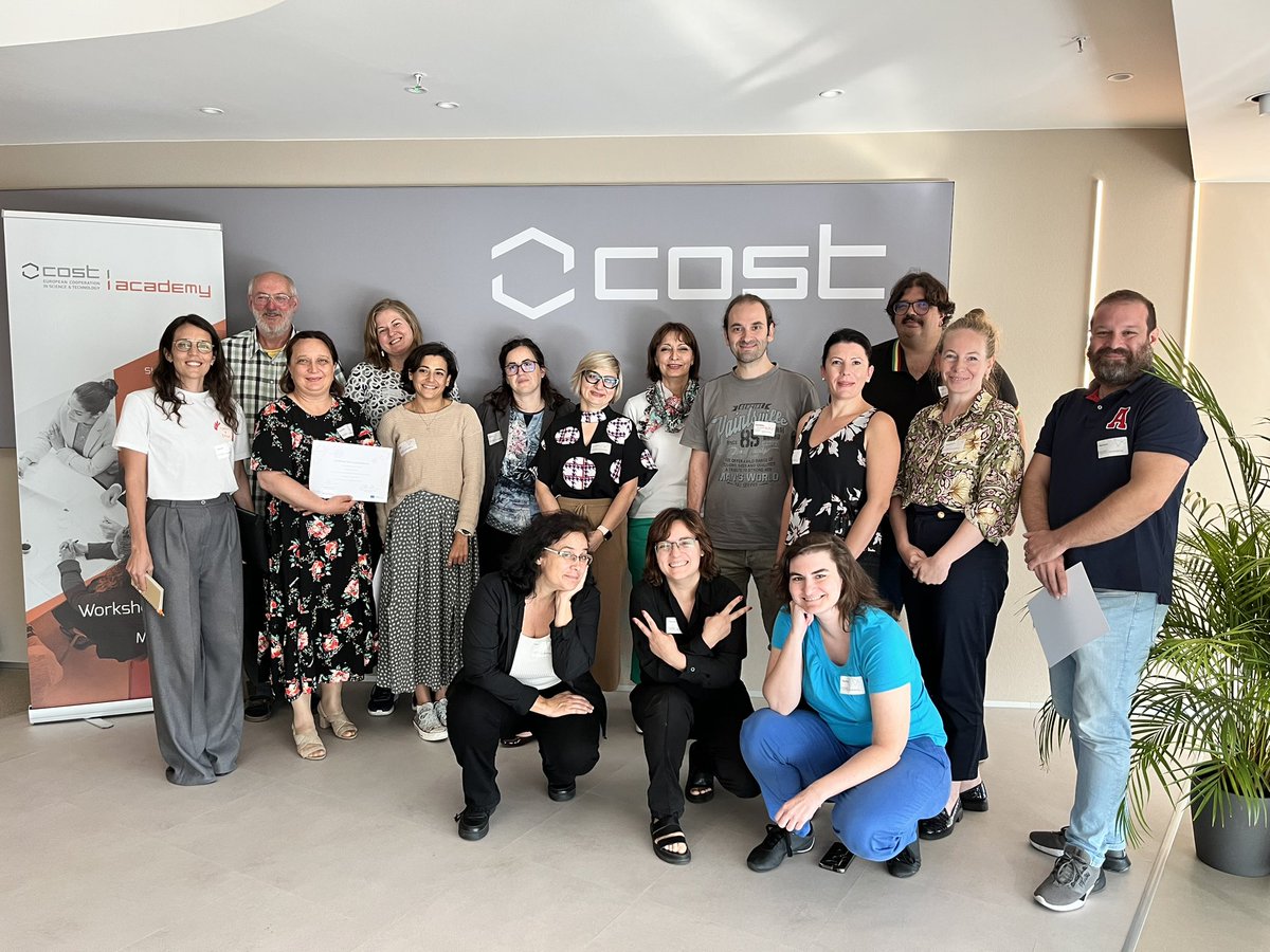COST_Academy's tweet photo. #COSTAcademy social media training for #COSTaction Science communication coordinators done ✅. Thanks to all of you for joining us today! 👏🏻🙌🏼 
Looking forward to seeing your future posts! 👍🏼 https://t.co/vK2S7ZAFvv