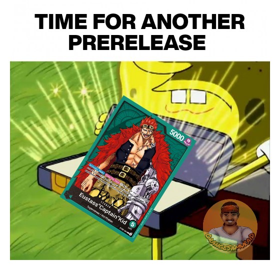 OrangeSamuraiD's tweet photo. Another Prerelease is upon us. Best of luck pirates!
#OrangeSamuraiD #OnePiece #Meme #OnePieceCardGame #OnePieceTCG #OnePieceCardGameMeme #OrangeMemes #OP04 #KingdomsofIntrigue #prerelease prere https://t.co/9V5LEPtqMG