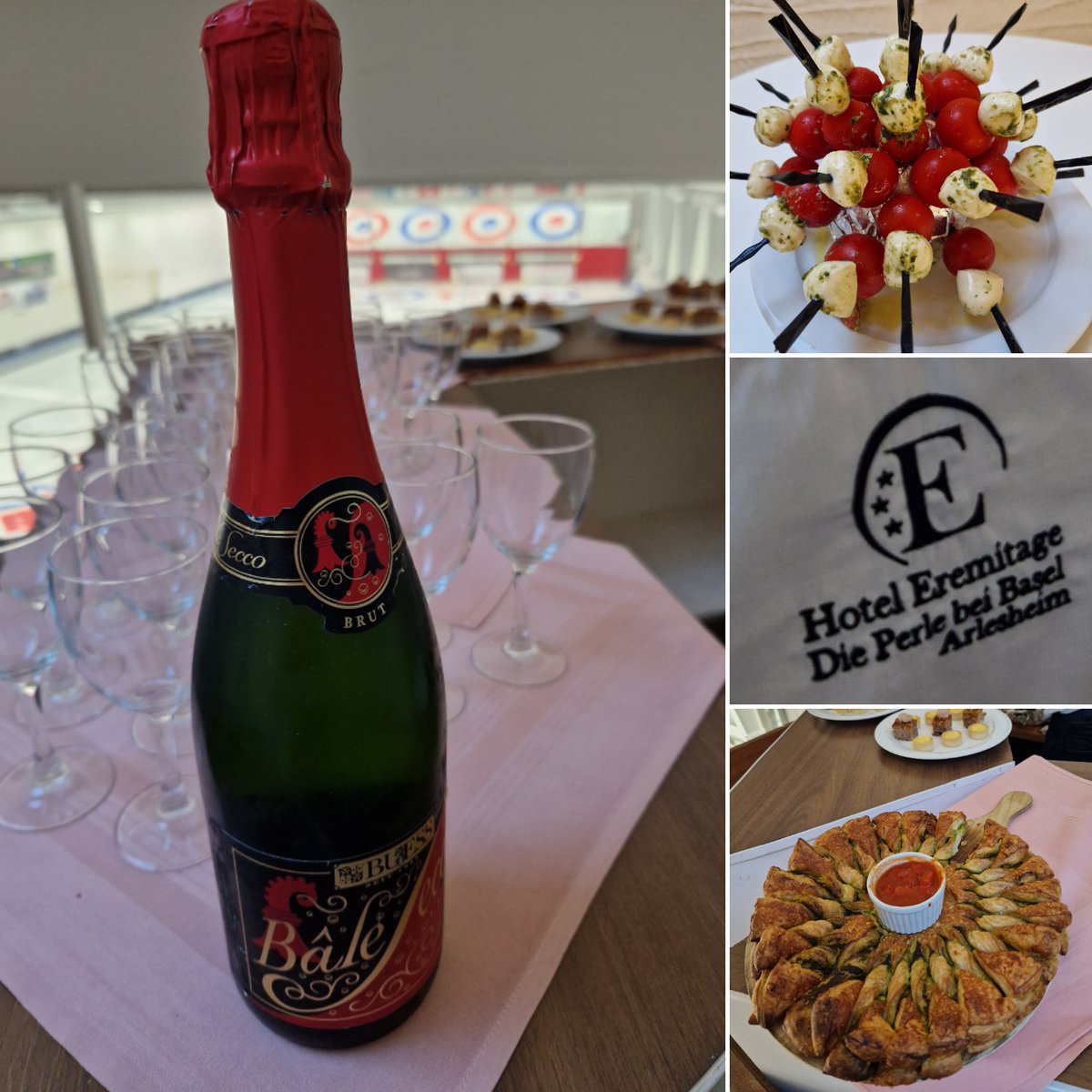 WMBCurling's tweet photo. Such a tournament is only possible with the support of sponsors 🥰 A huge "thank you" to Hotel Eremitage in Arlesheim for being our partner hotel for so many years and always offer such a great apero 🥂
#partnerhotel #sponsorlove #events #bankette https://t.co/Wn5f6y9tz5