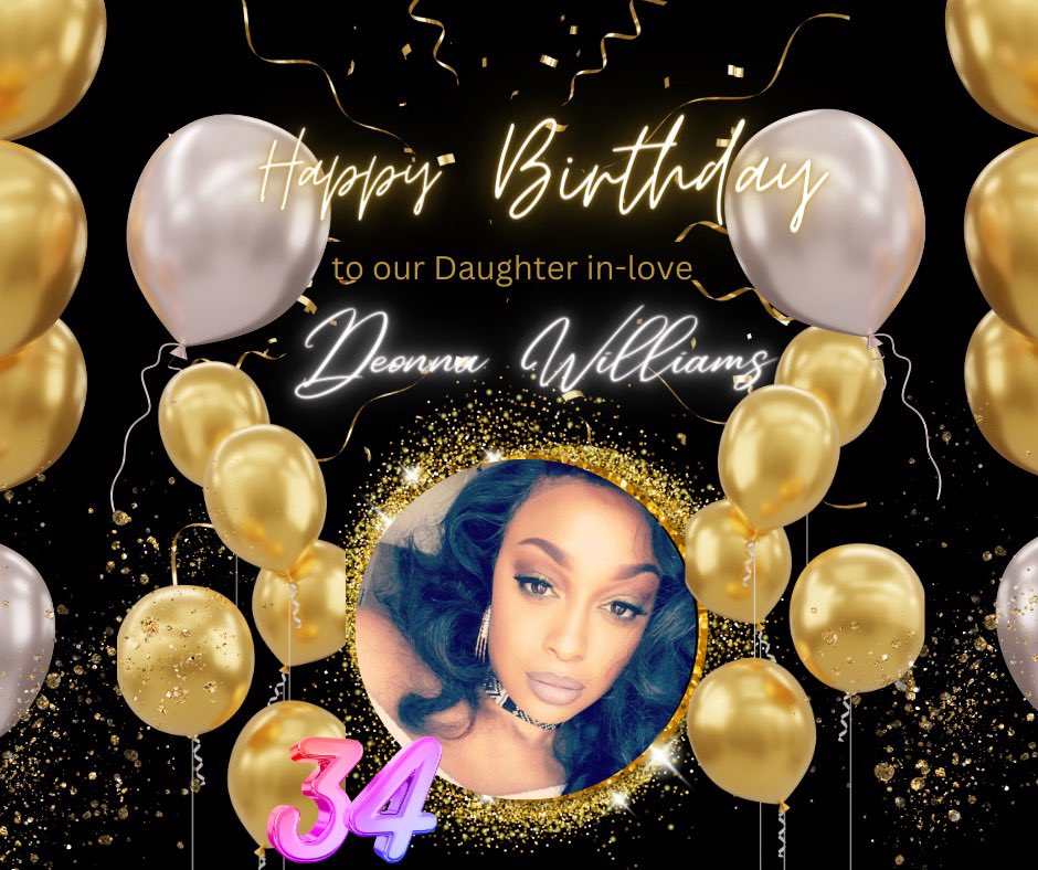 LadyShajuan's tweet photo. It's birthday shout time happy birthday to our daughter in-love #LadyD Deonna Tamar Willimas we are wishing you blessing on blessing on your 34th birthday. Love you. #shesamazing #shegifted #awife #amother @BishopJWilliams https://t.co/fzDZF8PTdp