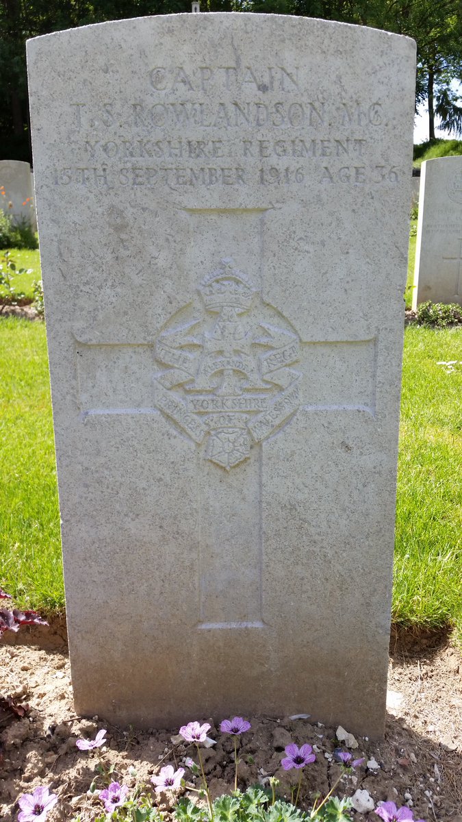 England amateur goalkeeper Captain Thomas Rowlandson MC was killed on the Somme on this day in 1916. The 36-year-old, who played in the Football League for Sunderland and Newcastle, was serving with 1/4th Green Howards when he died and is buried at Becourt Military Cemetery.