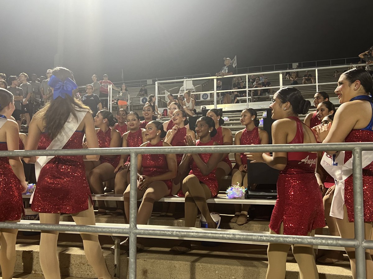 Austin HS continues the longstanding tradition of outstanding fine arts! Band, Angels dance, color guard, cheer performances are awesome. Great school spirit supporting their football team! Way to go AHS! FBISD cares! Proud Supt!