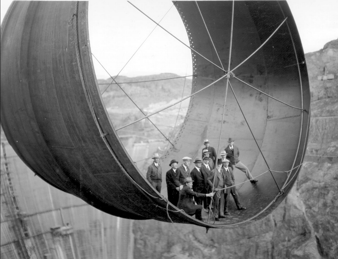 building Hoover Dam, 1935.