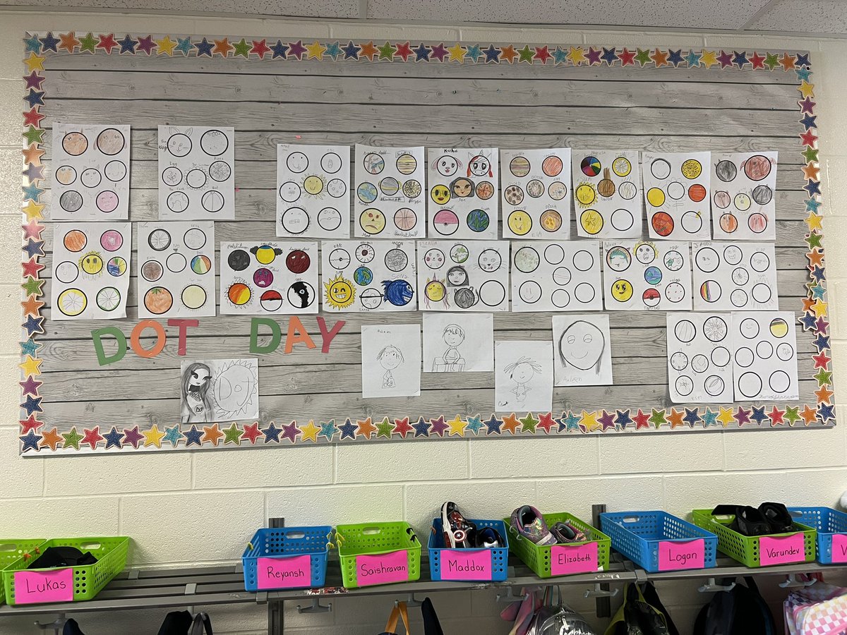 MsHeinoPDSB's tweet photo. Celebrating the 20th anniversary of the release of The Dot by Peter Reynolds on #InternationalDotDay in grade 2/3 @PlowmansPS2016 https://t.co/4IoFpxEHJa