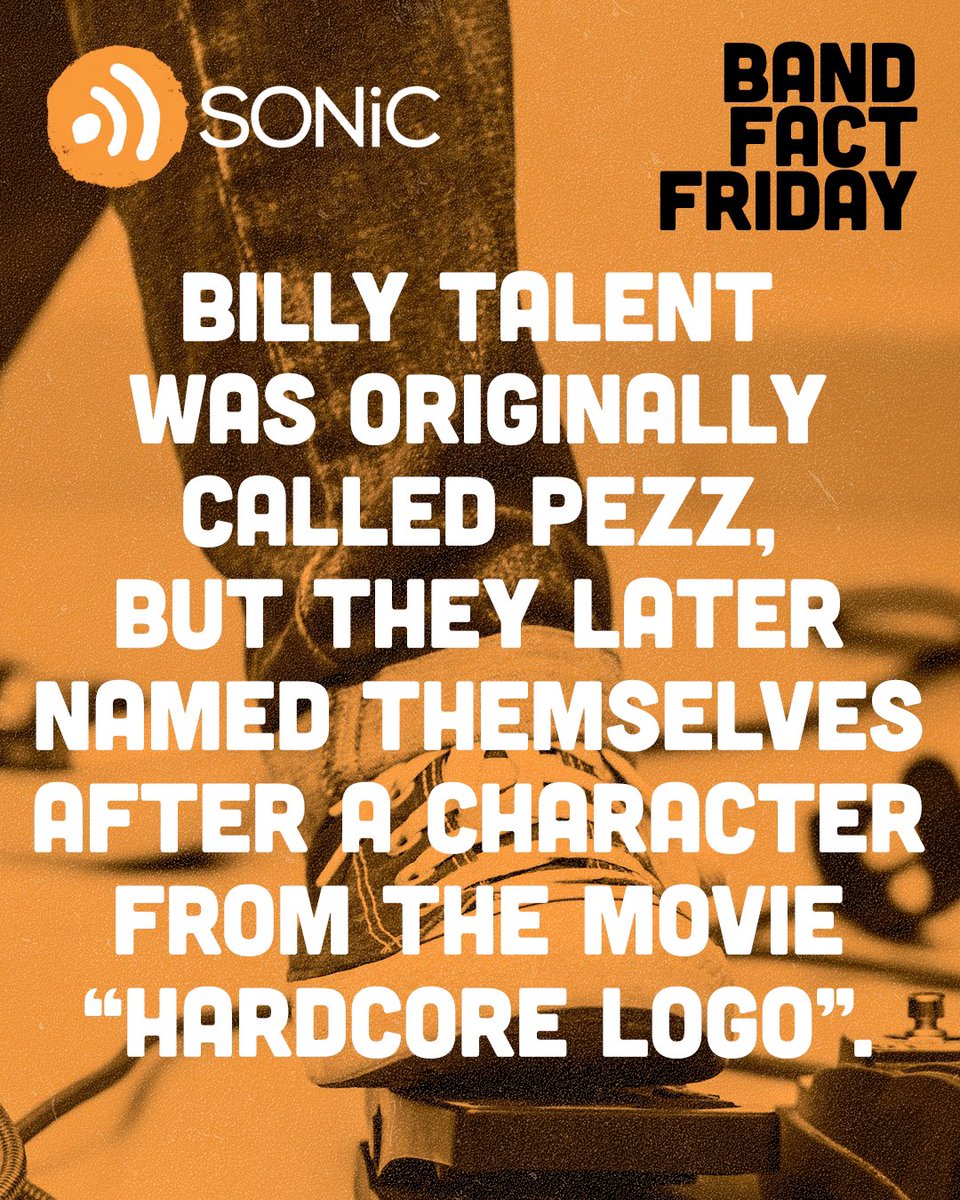 sonic1029's tweet photo. .@BillyTalentBand released their self titled debut album 20 years ago this week. 

The band originally called themselves Pezz, but later renamed themselves after the character Billy Tallent from the 1996 Canadian mockumentary, “Hardcore Logo”. 

#billytalent #tryhonesty https://t.co/rYX5nbdzNU