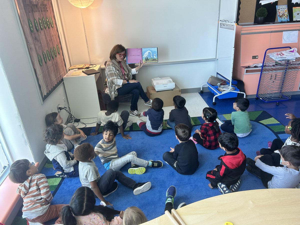 Thank you Miss White for being our first surprise reader today! She read a book about being kind and we all shared how we are kind to our friends, family, the earth and our pets! <a href="/BernadetteOCSB/">St Bernadette OCSB</a> #OCSBjoy