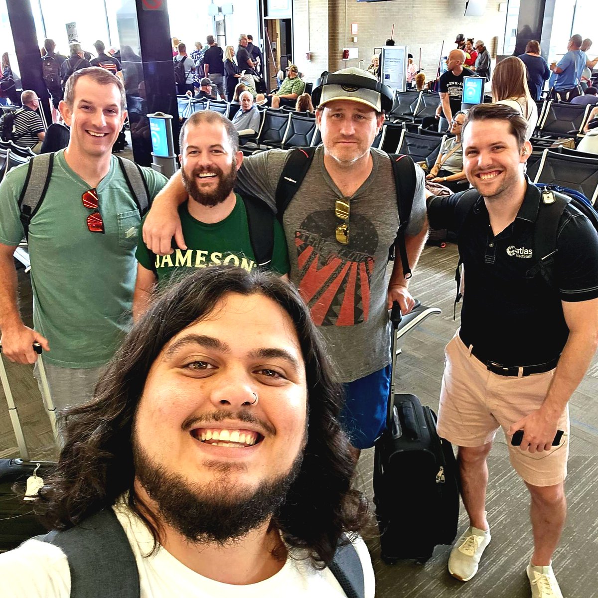 AtlasMedStaff's tweet photo. Our crew was at the airport by 5 a.m. โโ ready to hit the ground running, travel to Vegas, and drink a lot of coffee.
#TravCon #TravCon23, #TravCon2023, #TravelNurse, #Nurse, #NurseJobs, #NurseAdventure, #TravelNursing, #AlliedHealthcare, #AtlasMedStaff, #WhereYouBelong https://t.co/kzQmo891Zl
