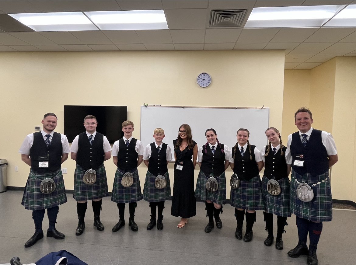 West Lothian Schools Pipe Band having a great time in Grapevine so far!