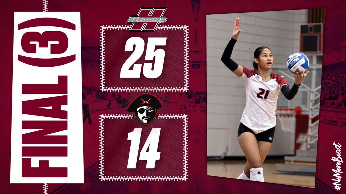 REDDIES WIN!

Henderson saves its best for last, taking the final set, 25-14! 💪

Uzoh finishes with a team-high 11 kills while freshman Mia Sanchez backs her up with seven! 

The Reddies face Union at 6 p.m. in the final match of the day at the Duke Wells Center.

#NoMereBeast