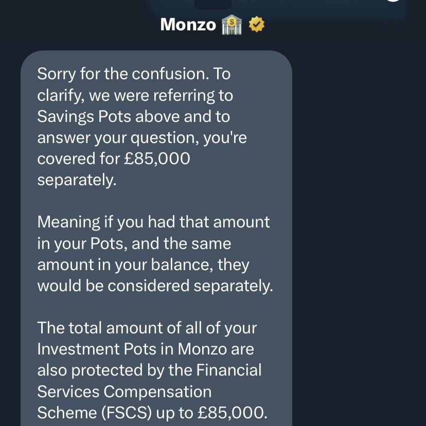 robsterlini's tweet photo. @monzo Still not sure why they insist on DMs, but in case anyone else needs it they’re considered separate https://t.co/zY1kuUWp3P