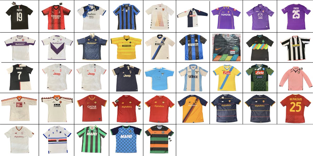 🇮🇹SERIE A CALCIO - FRIDAY SALE🇮🇹

Prices under this tweet!

Open to offers🧑‍⚖️

Postage: 10£ to UK &amp; EU; 13£ to US🌎

Please DM for pics &amp; any questions! 📸

Drop me a follow as I'll be putting up many shirts for sale on here in the next days🔥

Retweets massively appreciated!