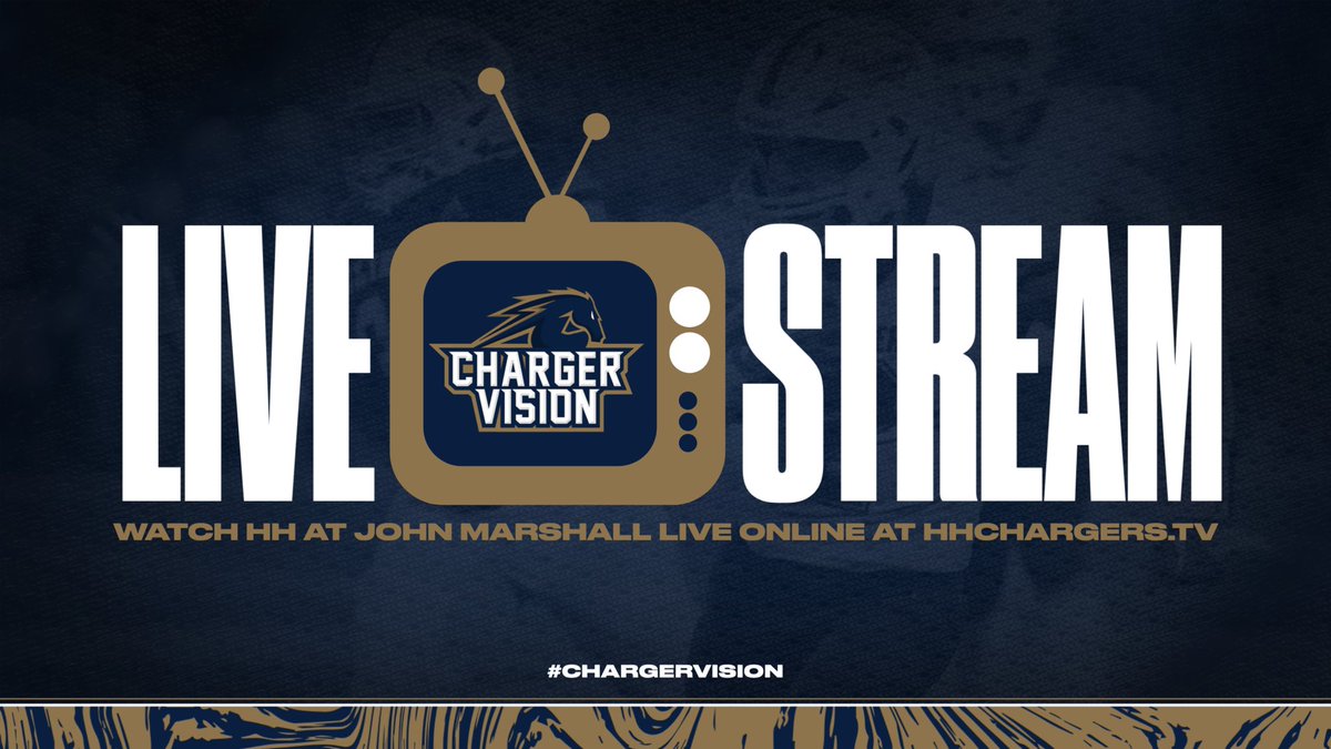 hhchargerstv's tweet photo. Tune in to watch the Chargers take down the John Marshall Bears at Taft Stadium! Join Justin Evans &amp; Aaron Fetrow for pregame at 6:40pm and then stick around for all the hard-hitting action, live at https://t.co/2qIzqQbZrG! #hhokc #chargerpride #onward #okpreps https://t.co/OX5z1XAWZ9