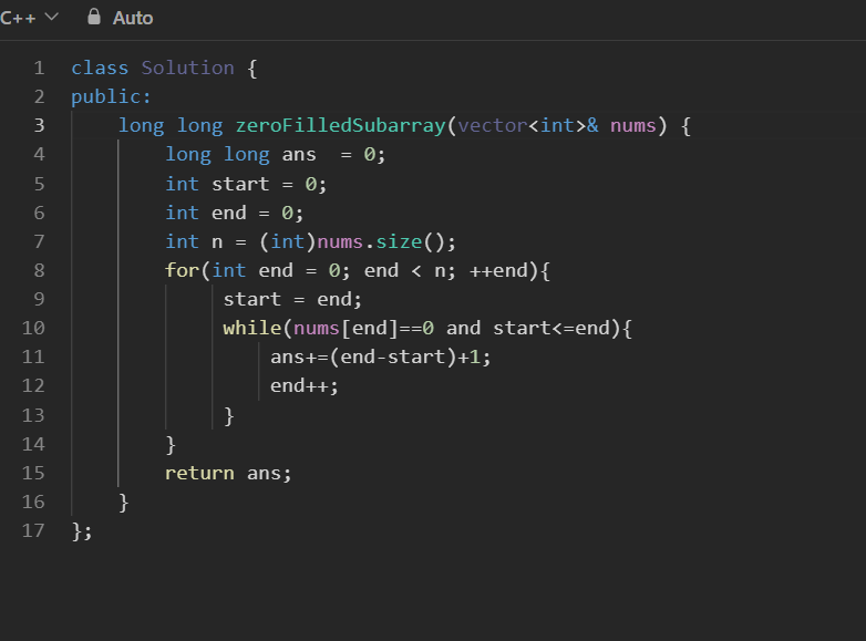 KhatikSwwapnil's tweet photo. Day 48 of #100DaysOfCode! 🚀 Nailed "Number of Zero-Filled Subarrays" using two powerful approaches: Simple and Sliding Window! Feeling accomplished! 💻📈 #Cpp #DSA #CodingChallengeVictory #ProgrammingWin #CodeBreaker #leetcode https://t.co/Y4YCYezG5r