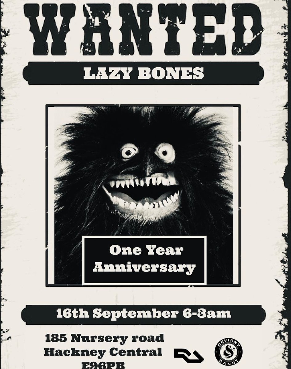 TOMORROW! @lazy_bones_london on the decks, and it's going to be BIG!

#deviantanddandy #londoncraftbeer #drinkindependent #craftbeerlover #lazybones #djnight #partytime #saturdaynight #eastlondon #hackneycentral #hackney #bohemiaplace