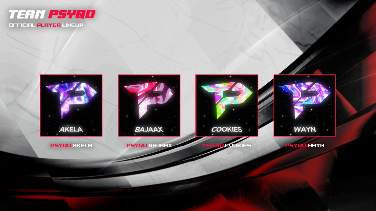 OfficialPsyQo's tweet photo. Join us in welcoming four new additions to the trickshot roster! keep a close eye on the upcoming teamtages to see what they're about !

🎨:@AyyEmbo(avis) x @PsyQoCazzys(lineup) https://t.co/lL9A72SA4k