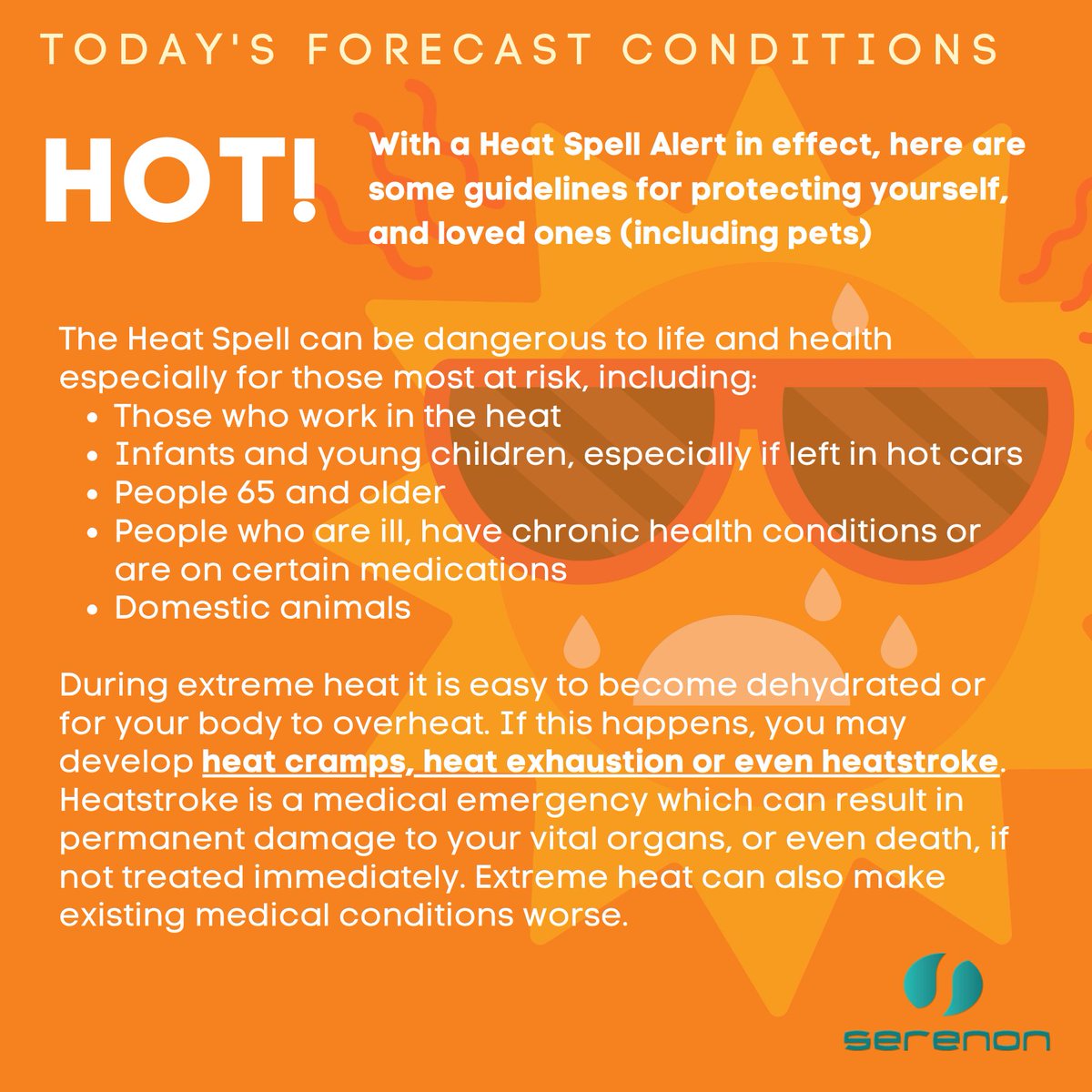 SerenonGrp's tweet photo. The @TTMetOffice has issued a Heat Spell alert! Here are some guidelines to ensure your safety and that of your loved ones (pets included) during this time https://t.co/cxPoQeoJ9u