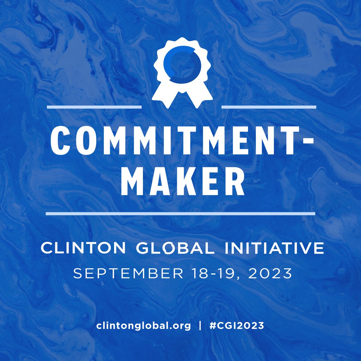 We’re making not one, but TWO Commitments to Action at #CGI2023 – join us next week as we announce alongside hundreds of other changemakers: clintonglobal.org/2023 @ClintonGlobal