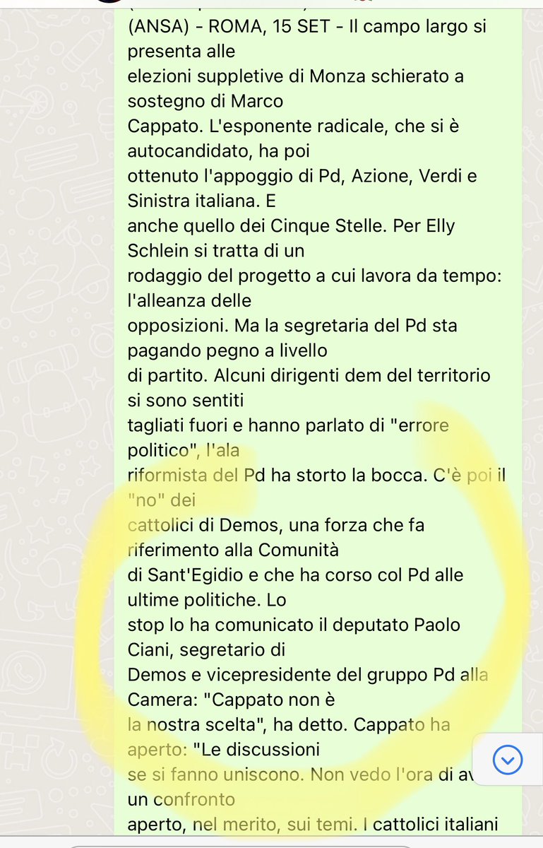 Caro Paolo Ciani <a href="/ROMA_News/">Paolo Ciani</a> visto che non vuoi candidato <a href="/marcocappato/">Marco Cappato</a> a Monza,ti prego rifletti: a tanti di noi non è piaciuta la tua candidatura blindata a Roma come capolista del <a href="/pdnetwork/">Partito Democratico 🇮🇹 🇪🇺</a> però nessuno ti ha boicottato.
Non vi sembra di esagerare amici di <a href="/demosolidale/">DemocraziaSolidale-DEMOS</a> ?