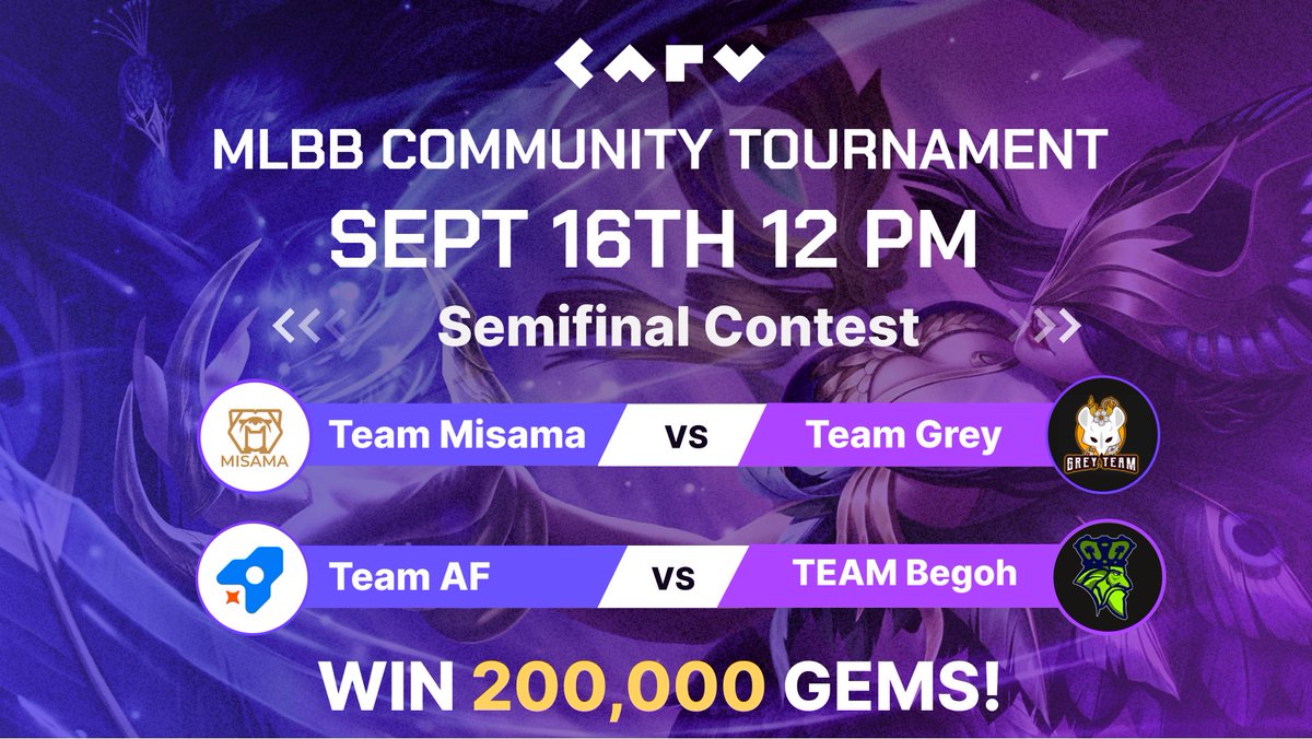 carv_official's tweet photo. 🥳 Preliminary showdown ✅, and it's a round of applause for all teams!

Big congrats to our fantastic four making it to the SEMIS!
🗓️ Sept 16, 12 PM UTC: Team Misama ⚔️ Team Grey
🗓️ Sept 16, 1 PM UTC: Team Begoh ⚔️ Team AF
Who's your bet on? 😎

TEAM Misama:
https://t.co/5Qwmp3pLTd
TEAM Grey: https://t.co/EIbQnVsUq6
TEAM Begoh:
https://t.co/agXg6jrG7T
TEAM AF: https://t.co/oF4vYZpPTN

Let the games begin! 🎲
