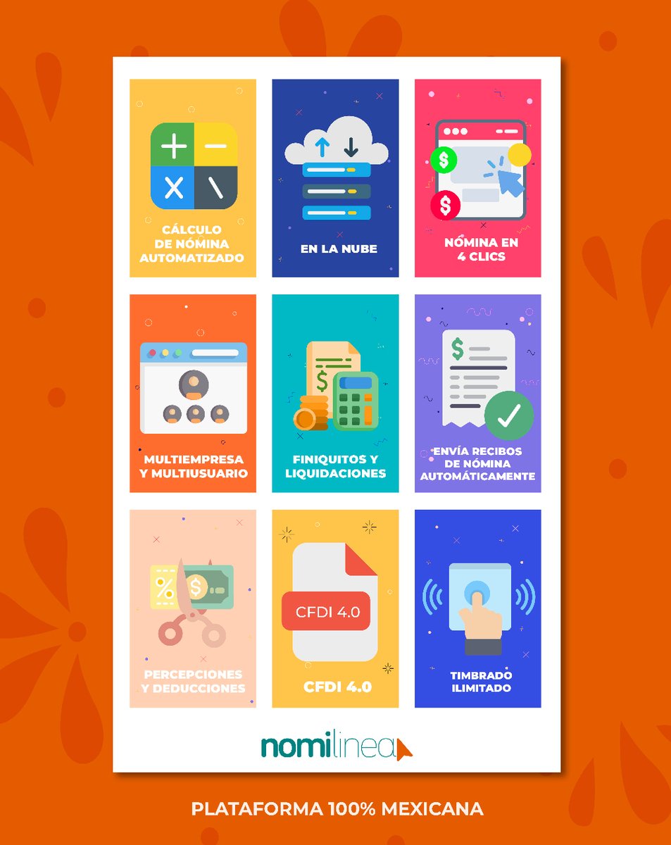Nomilinea's tweet photo. 🎉 Más que una plataforma de cálculo de nómina en la nube, somos el resultado del ingenio y el esfuerzo 100% mexicano.

#PlataformaMexicana #PyMEsMexicanas #Software #NominaEnLaNube #VivaMexico https://t.co/os7SwiuSod