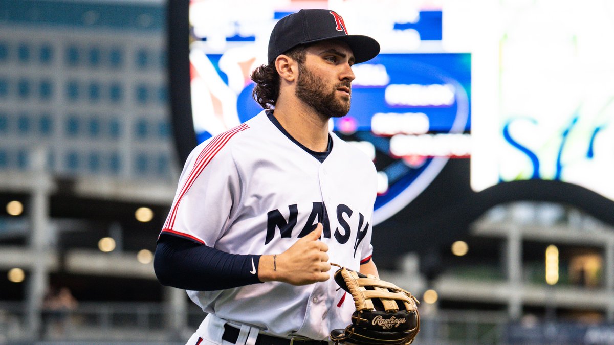nashvillesounds's tweet photo. Welcome back, @GarretMitchell5!

The #ThisIsMyCrew outfielder joins the Sounds on rehab tonight in Charlotte. https://t.co/ZVtb8WBzOa
