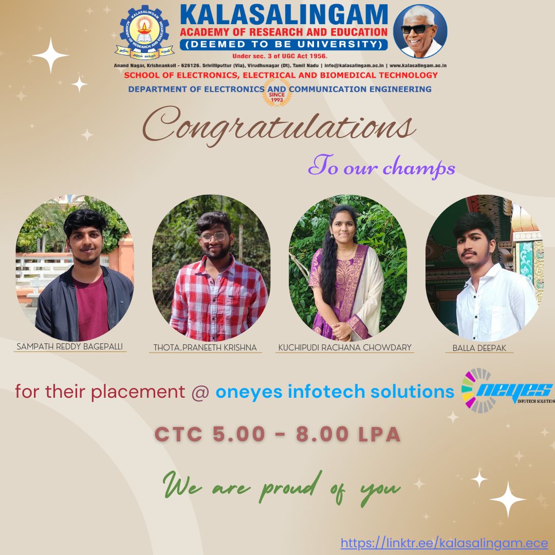 ecekalasalingam's tweet photo. New post  has been published https://t.co/CFaGNakpjb

#ecekalasalingam #ecekare #kalasalingamece #eceklu #ABETaccredited #industrytied #klu #kare #engineeringadmissions #placements #NBAaccredited #NIRFRanking https://t.co/Io5r9Hw4kH
