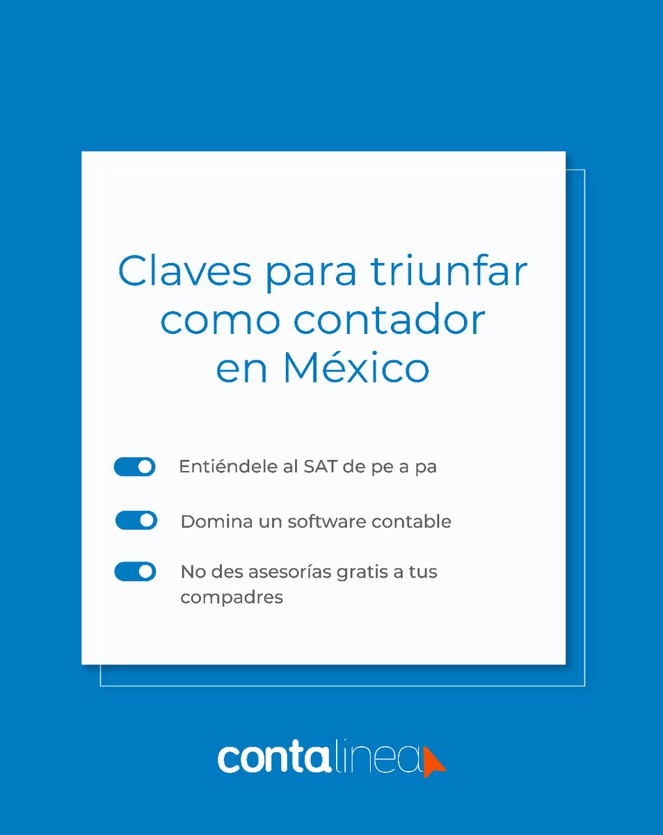 contalinea's tweet photo. Recordatorio amistoso:
Mantenerse actualizado(a) en cuestión del régimen fiscal es muy importante, ¡pero también lo es valorar tu trabajo! ☝🏼✨

#Contador #ContadorMexicano #SAT #SoftwareContable https://t.co/lfjSFhbT4s