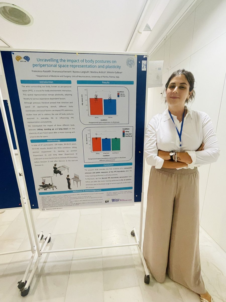 Francesca Ferroni (@franci_ferroni) on Twitter photo Very interesting conversations today at #BRNet5 presenting our posters on peripersonal space plasticity!
<a href="/FranciRastelli/">Francesca Rastelli</a>
Thanks to all the organisers for the amazing conference 🤓 <a href="/bodyrepnetwork/">BRNet - @bodyrepnetwork.bsky.social</a> Very interesting conversations today at #BRNet5 presenting our posters on peripersonal space plasticity!
<a href="/FranciRastelli/">Francesca Rastelli</a>
Thanks to all the organisers for the amazing conference 🤓 <a href="/bodyrepnetwork/">BRNet - @bodyrepnetwork.bsky.social</a>
