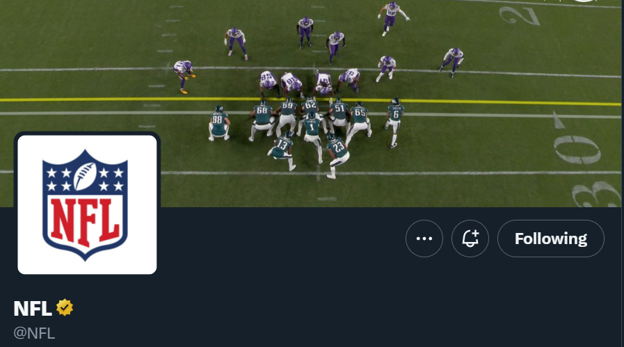 NFL_DovKleiman's tweet photo. Many are calling the #Eagles 'Tush Push' play unstoppable and the league has already looked into banning it this offseason.

Now, the NFL's official account made that play their header on social media.

Should this play be banned by the league, yes or no?

Jalen Hurts converted 36 of 40 QB sneaks last season, partly thanks to the "Tush Push."