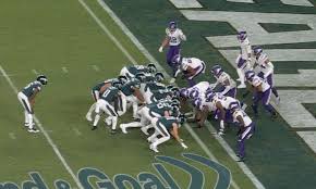 NFL_DovKleiman's tweet photo. Many are calling the #Eagles 'Tush Push' play unstoppable and the league has already looked into banning it this offseason.

Now, the NFL's official account made that play their header on social media.

Should this play be banned by the league, yes or no?

Jalen Hurts converted 36 of 40 QB sneaks last season, partly thanks to the "Tush Push."