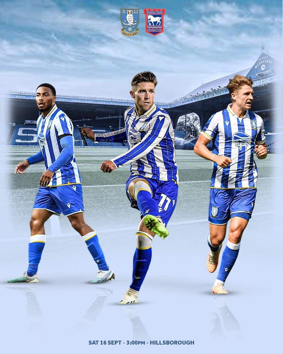 swfc's tweet photo. 𝗪𝗲'𝗿𝗲 𝗯𝗮𝗰𝗸! 🦉

The Owls face @IpswichTown at Hillsborough this afternoon 🏡

#SHWIPS | #swfc https://t.co/PJLtQn9CHN