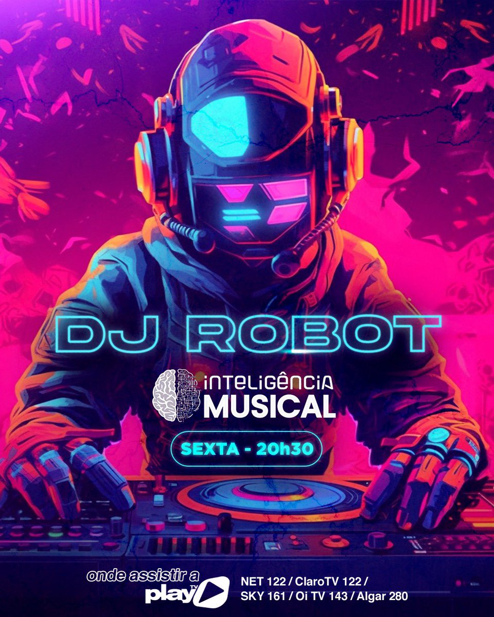 playtv's tweet photo. O Inteligência Musical desta sexta vai trazer mais uma seleção de músicas sugeridas por serviços de inteligência artificial! 🤖
Quem diria que robôs seriam bons também para escolher canções? 🎵
Vem com a gente! É nesta sexta, às 20h30!
#playtv #issoéplaytv #inteligenciamusical https://t.co/yXgQBNXi1r