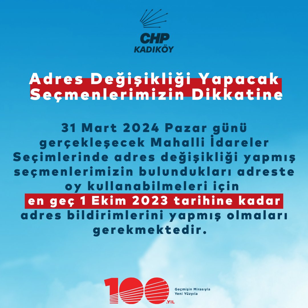 📢Adres Değişikliği Yapacak Seçmenlerimizin Dikkatine❗️