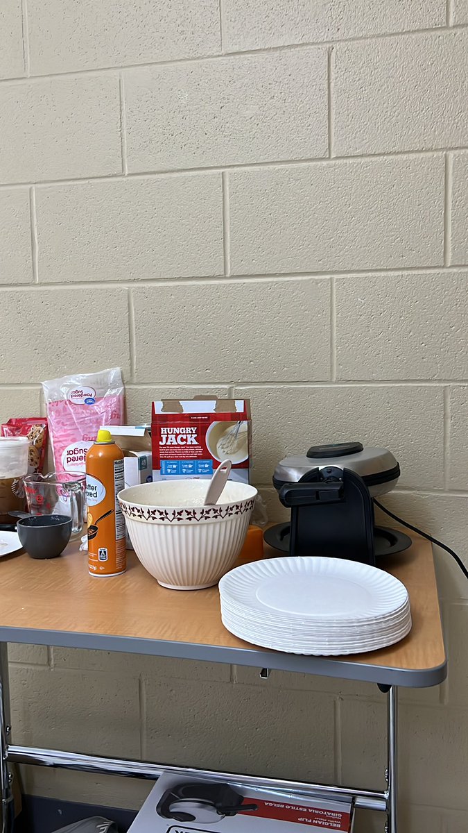 ARPowersLHS_SPE's tweet photo. When it’s cooking lesson day, we all get chocolate chip waffles! https://t.co/V5wV3RCFiP