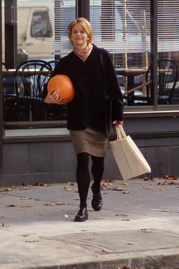 me enjoying the first fall weather-like day in nyc