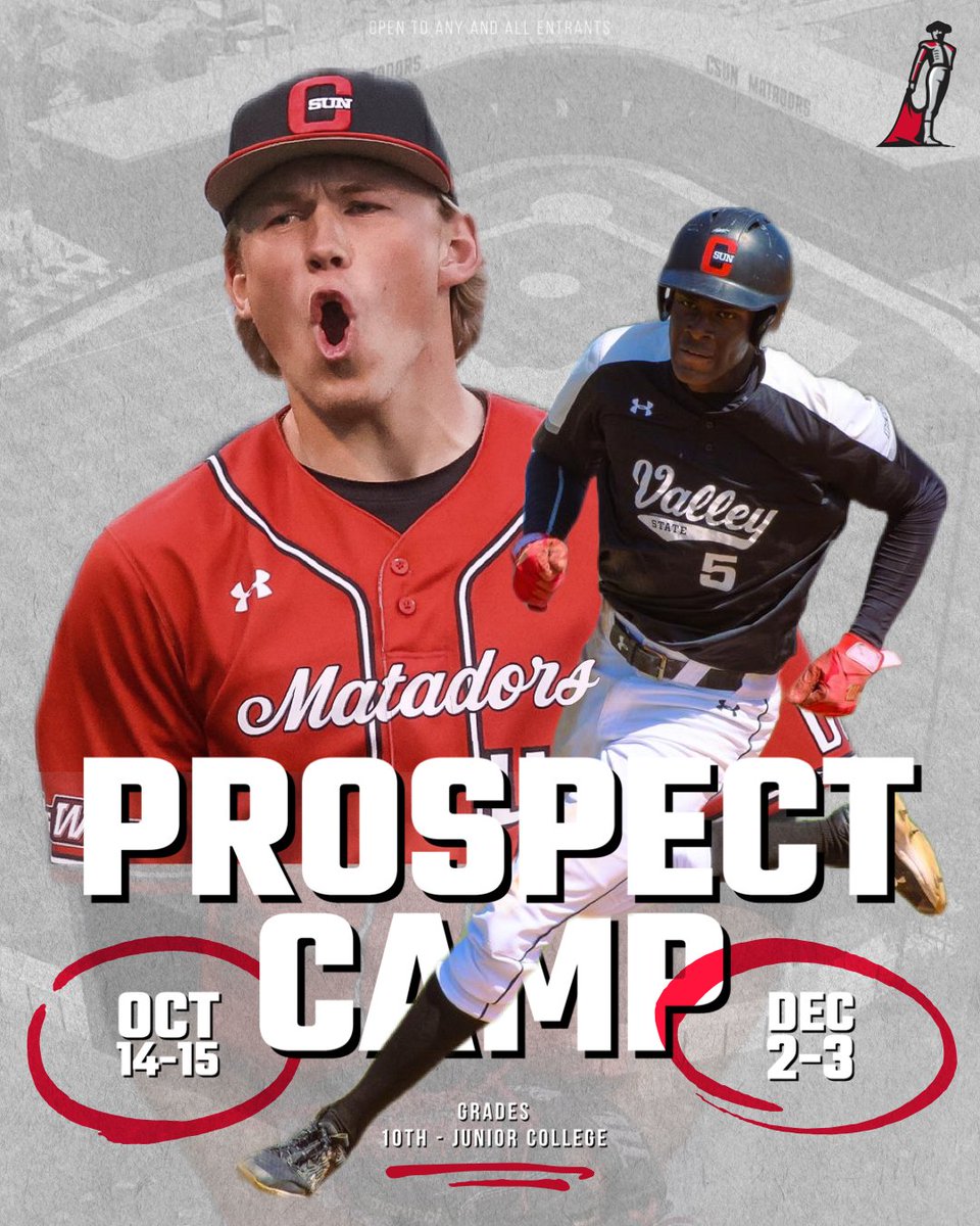 CSUNBaseball's tweet image. Mark the dates!

info.collegebaseballcamps.com/northridgebase