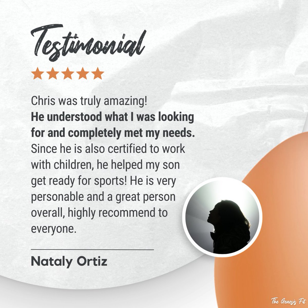 thegenesisfit's tweet image. 🔥 CLIENT TESTIMONIAL 🔥
🤗Huge thanks to Nataly Ortiz for sharing her generous review. Chris is here to make fitness enjoyable and effective for all! Let&apos;s achieve those goals together! 
#ClientTestimonial #FitnessJourney #PersonalizedTraining #MarshfieldGym