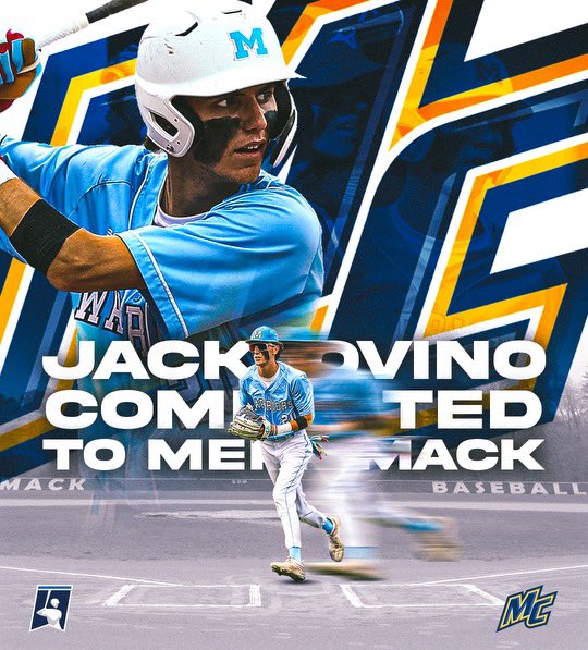 jackiovino26's tweet photo. I’m pumped to announce that I will be playing for @MerrimackBSB next year! Thanks to Coach Murphy for giving me this opportunity! Also thanks to @MedHSBaseball and @u17roadrunners for making me the player I am today. Can’t wait to get started 🟡⚪️ https://t.co/RdYzhschBL