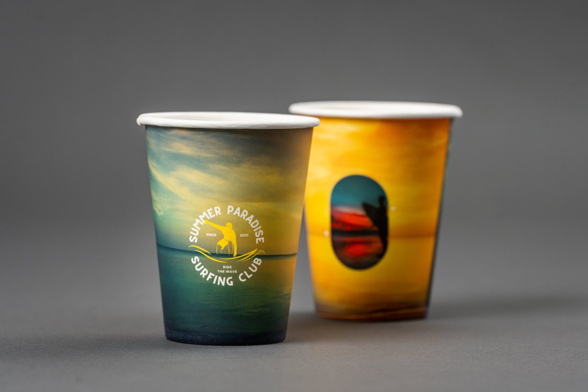 Gain more brand exposure at your corporate events and trade shows with custom full-wrap, full print paper hot cups. Advertising starts here with low minimums & low prices: bit.ly/3PIXkHm #MarketingTips #corporate #branding #Advertising