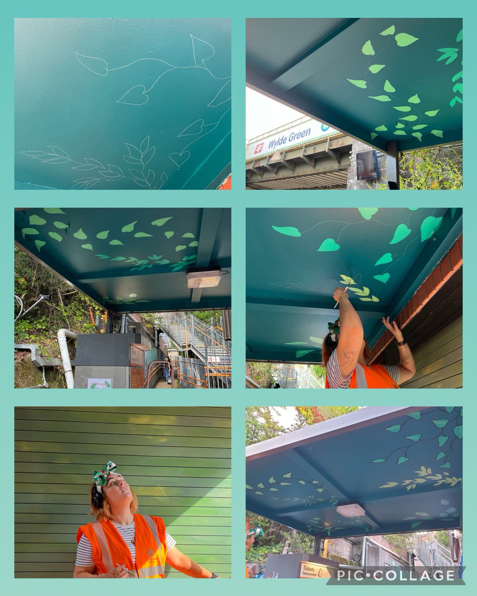 friendsofWGts's tweet image. What a pleasure spending the day with @thecraftybrum watching her create the most serene artwork for our celebrating communities bid at Wylde Green Train Station
