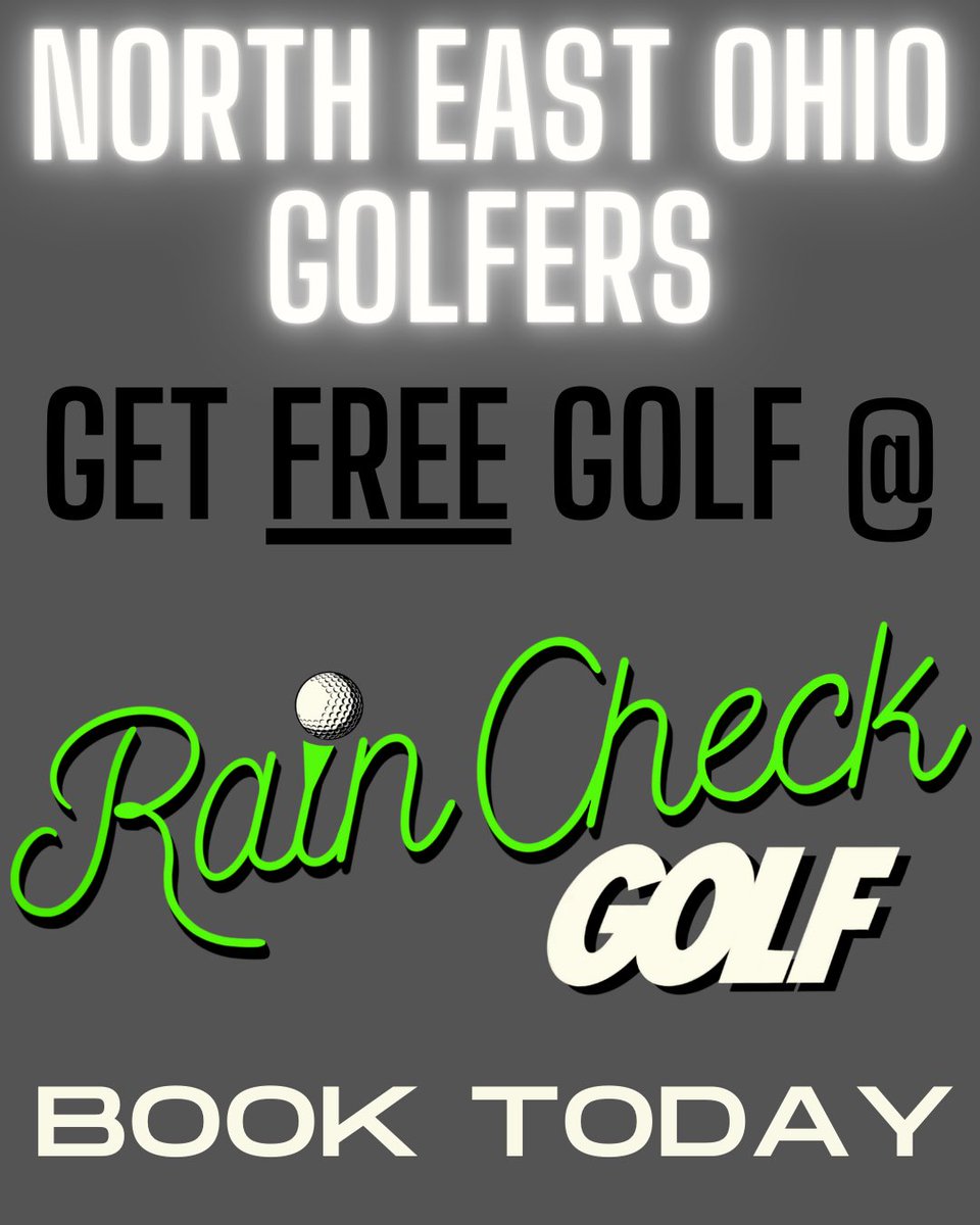 Raincheckgolf's tweet photo. North East Ohio Golfers
go to https://t.co/nB3fpoy9rO
and redeem a free round of golf, bookings are open now! https://t.co/P5jAGXDzZ1