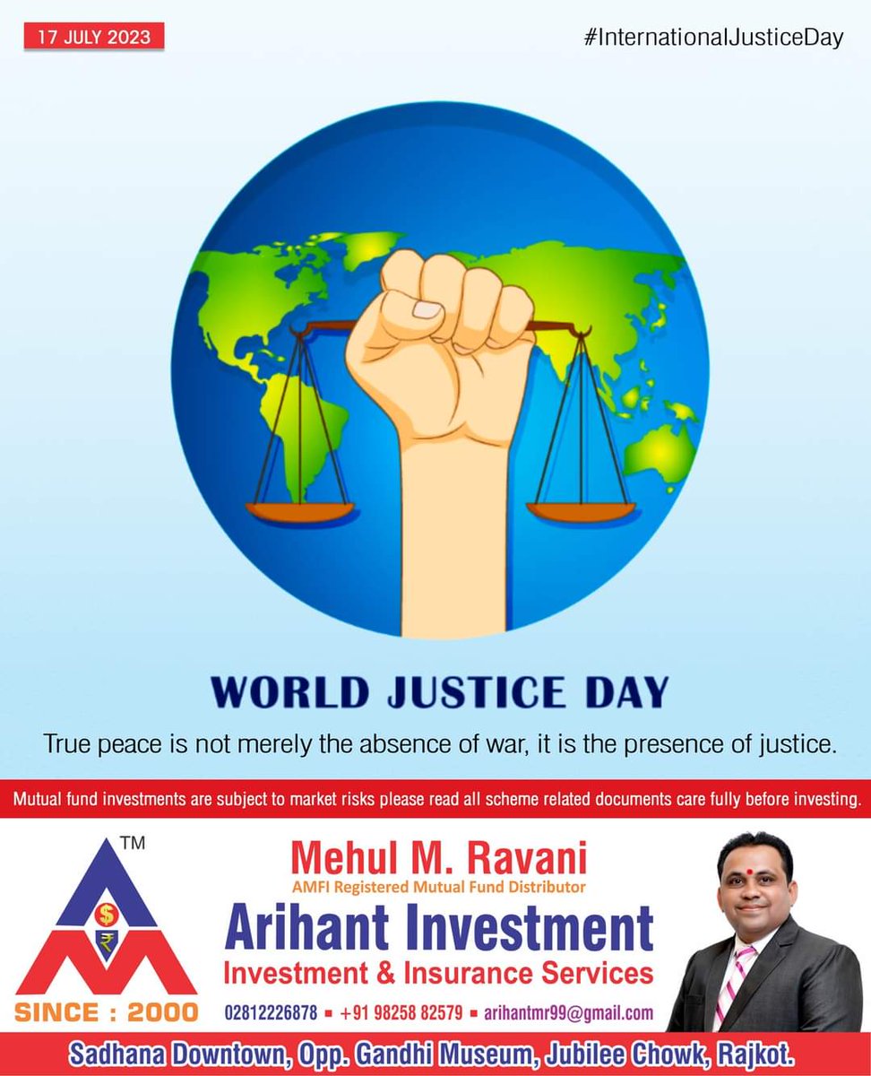 Happy International Justice Day !! ⚖️

True peace is not merely the absence of war, it is the presence of justice.
.

#InternationalJusticeDay #WorldDayForInternationalJustice #JusticeMatters #MoreJustWorld #GlobalJustice #JusticeHasNoBorders #justice #crime #court #Constitution