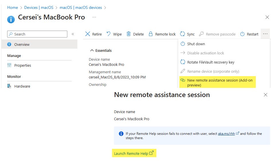 rnabmitra's tweet image. #RemoteHelp for #macOS in #MSIntune Console.
Docs to update soon!